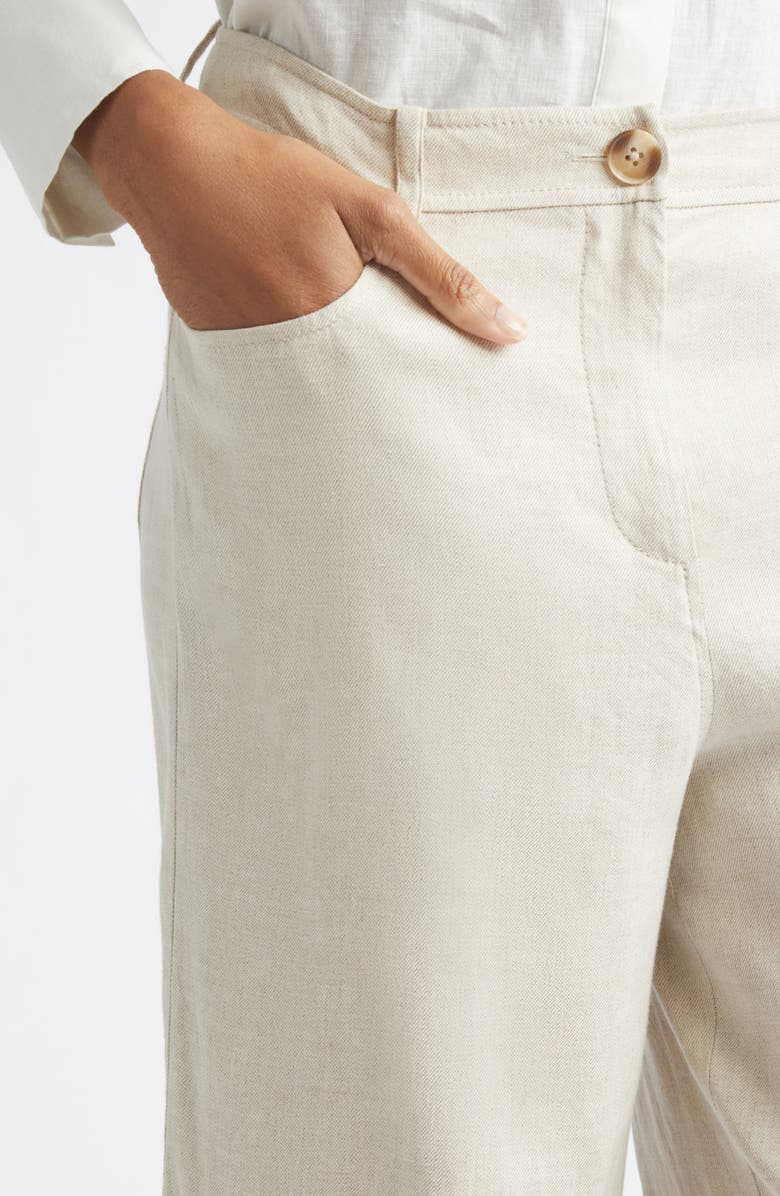 Toccin Blaire Linen Blend Wide Leg Pants, Alternate, color, Desert