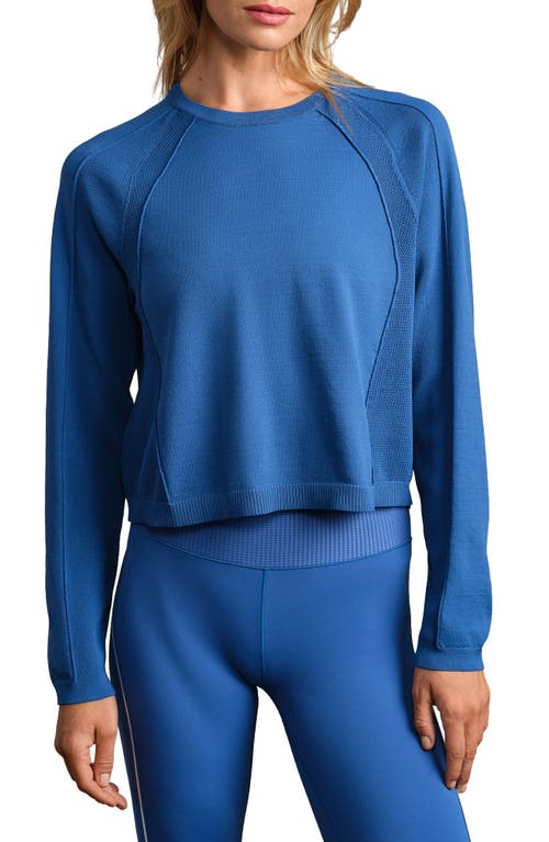 Rhone Sporty Crewneck Sweater In Deep Sea Blue