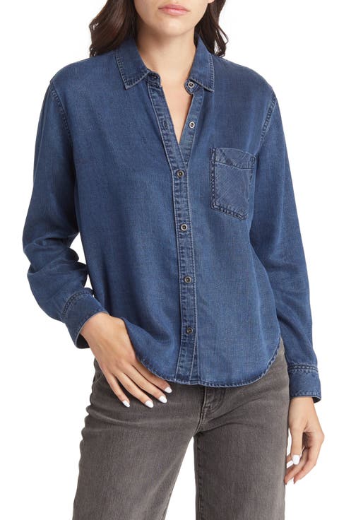 Ingrid Denim Button-Up Shirt