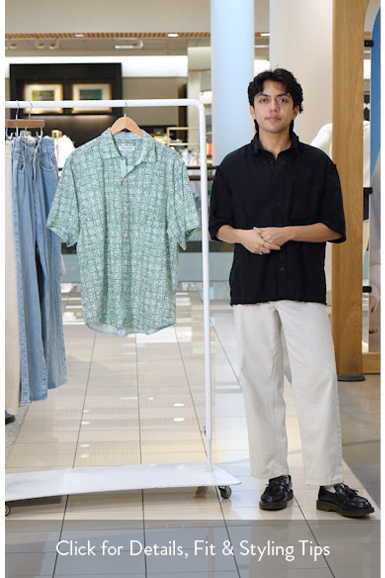 Coastal Ease Carrico Tiles IslandZone® Short Sleeve Button-Up Shirt video