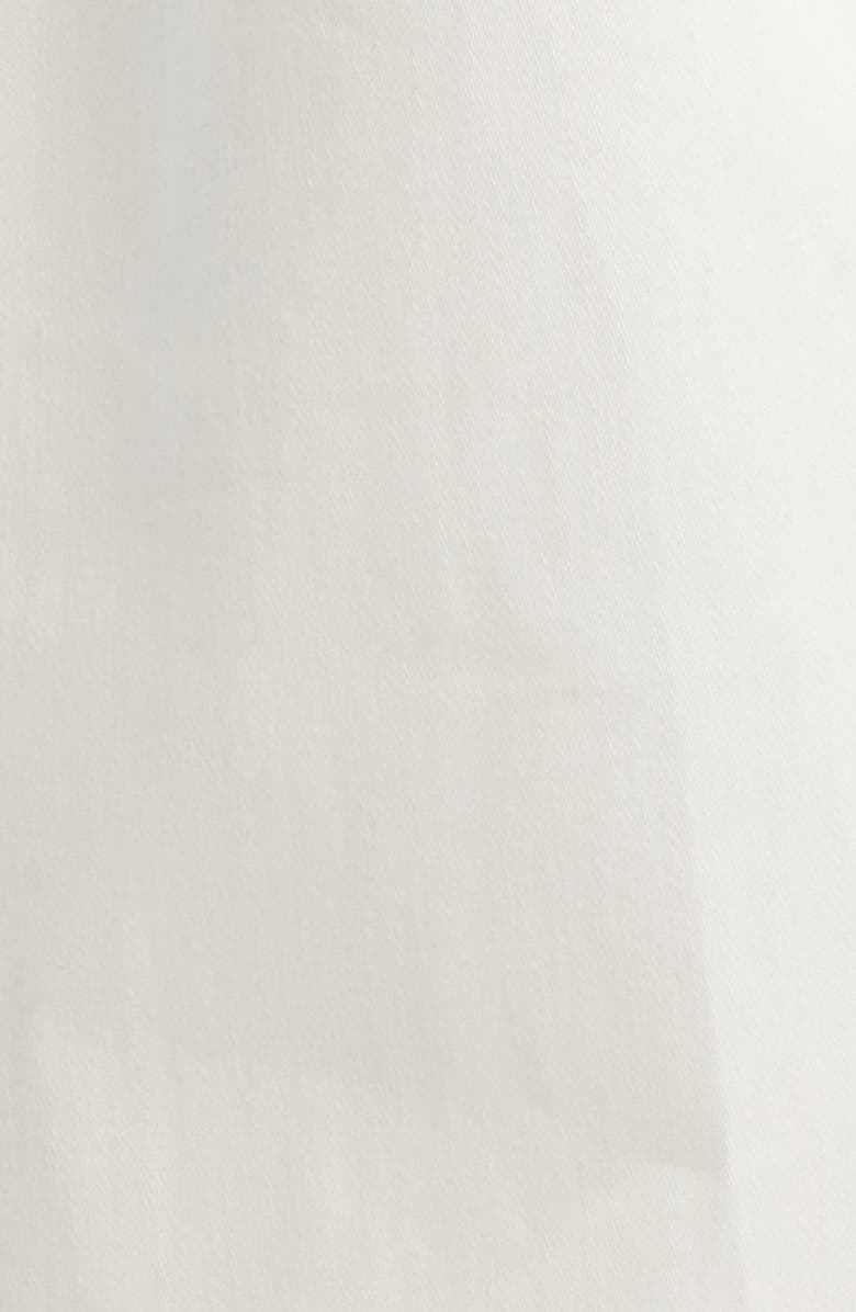 Anne Klein Elbow Sleeve Stretch Cotton Shirtdress, Alternate, color, White Dove