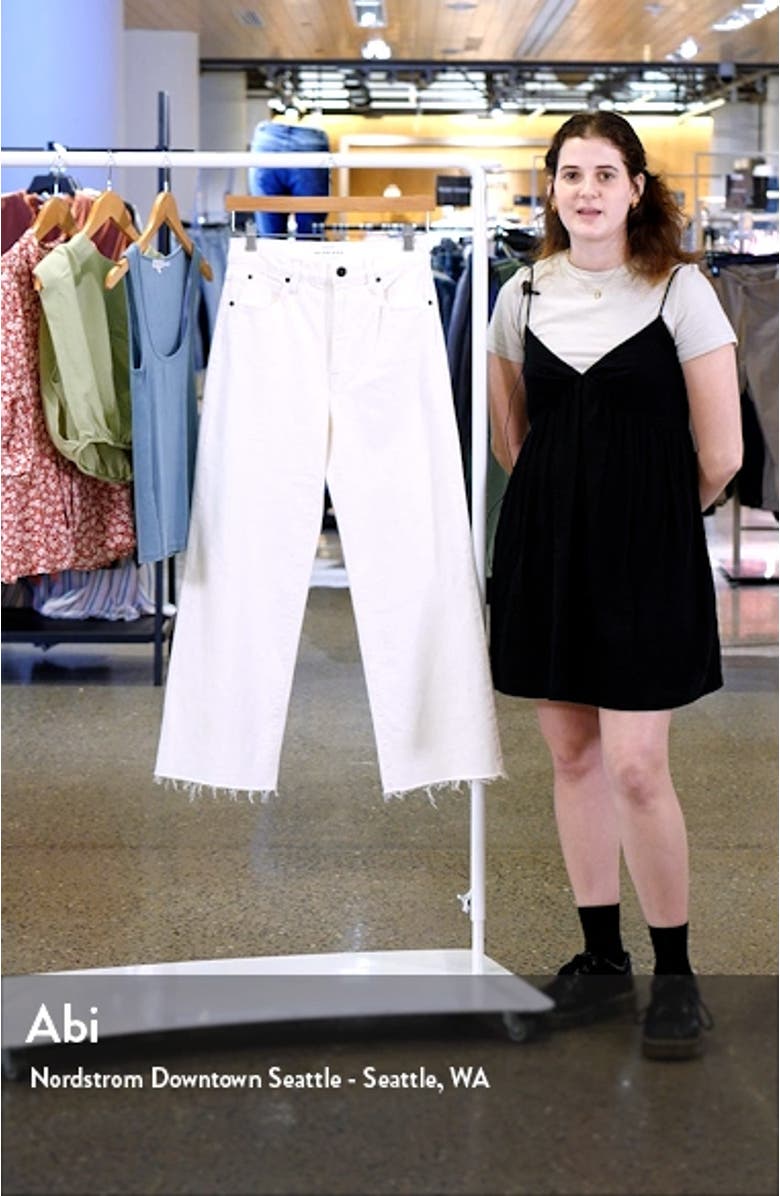 Grace High Waist Raw Hem Ankle Wide Leg Jeans, sales video thumbnail