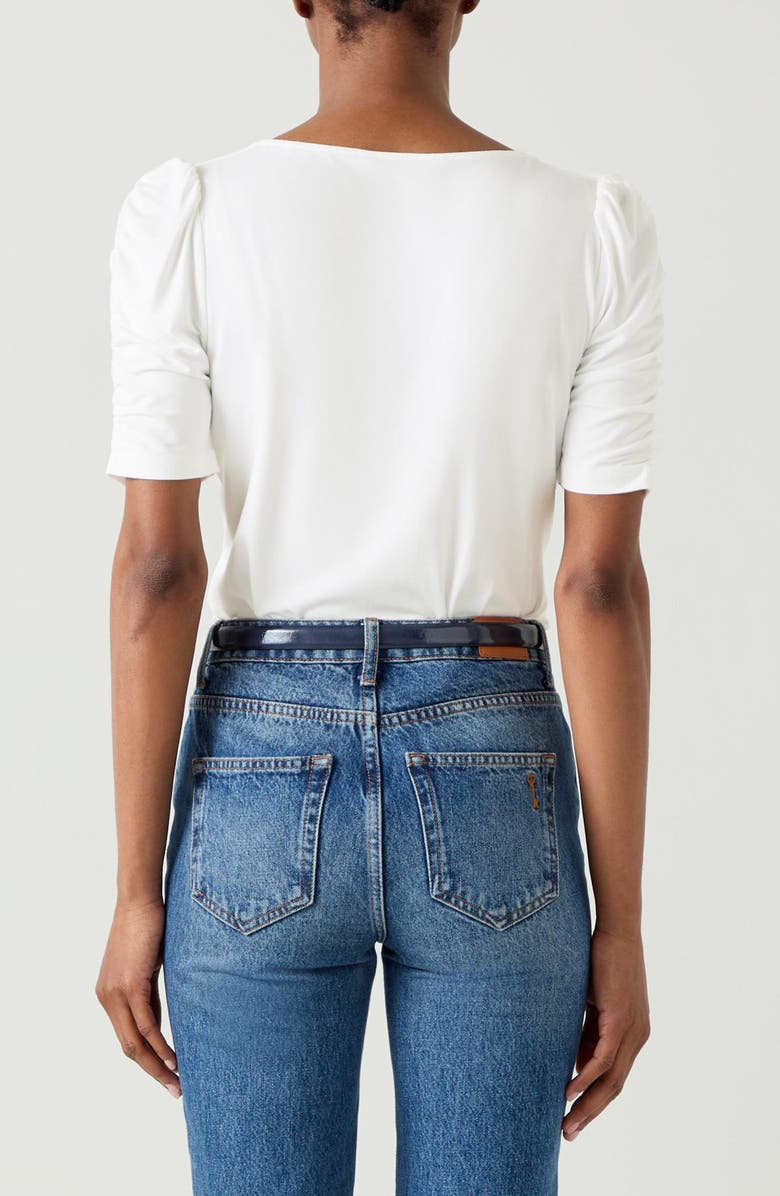 LK Bennett Diana Puff Sleeve T-Shirt, Alternate, color, Ecru