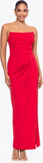 Strapless Scuba Crepe Gown.