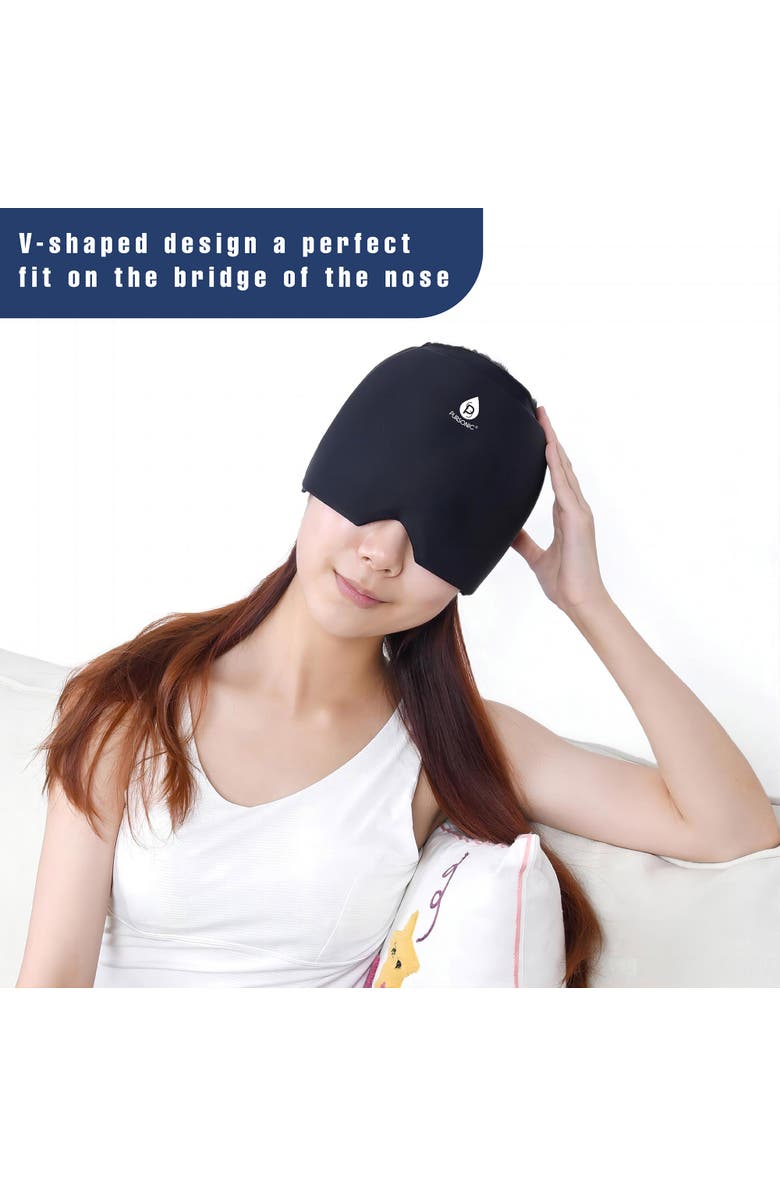 PURSONIC Shiatsu Back Massager & Hot/Cold Gel Migraine Cap, Alternate, color, Multicolor