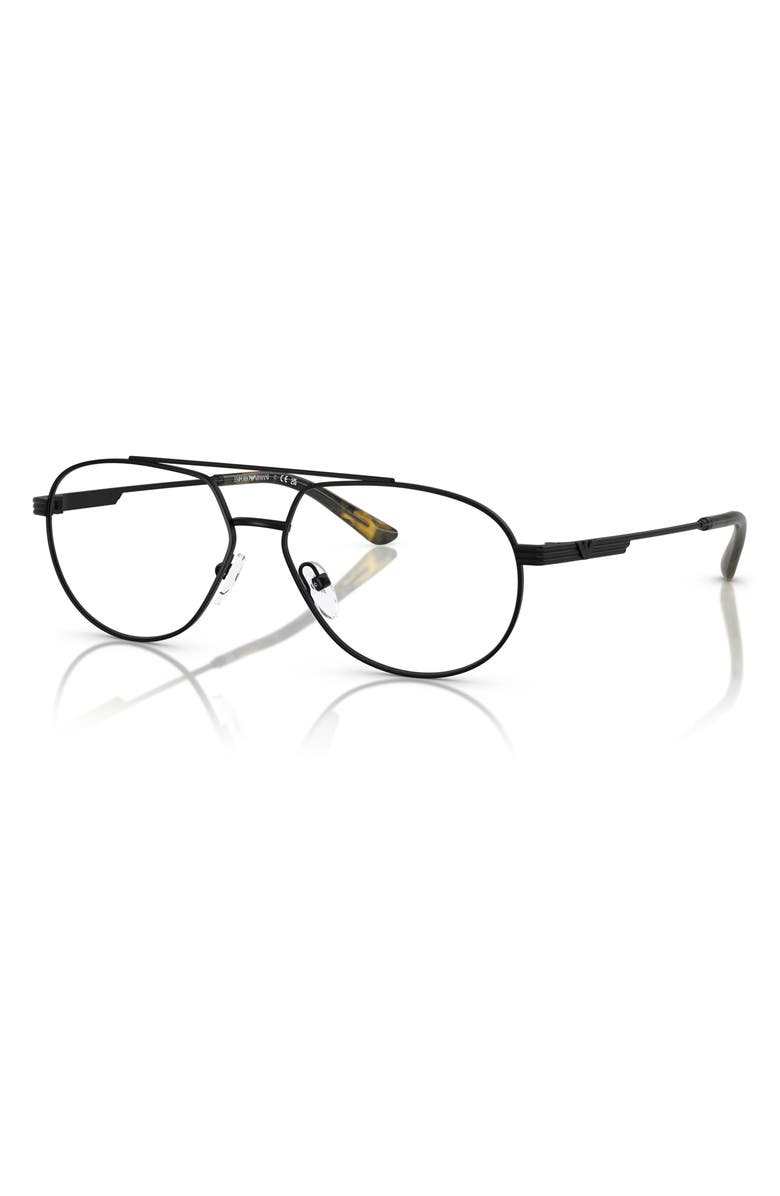 Emporio Armani 56mm Pilot Optical Glasses, Alternate, color, 