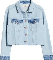 Marine Layer Ray Denim Crop Trucker Jacket