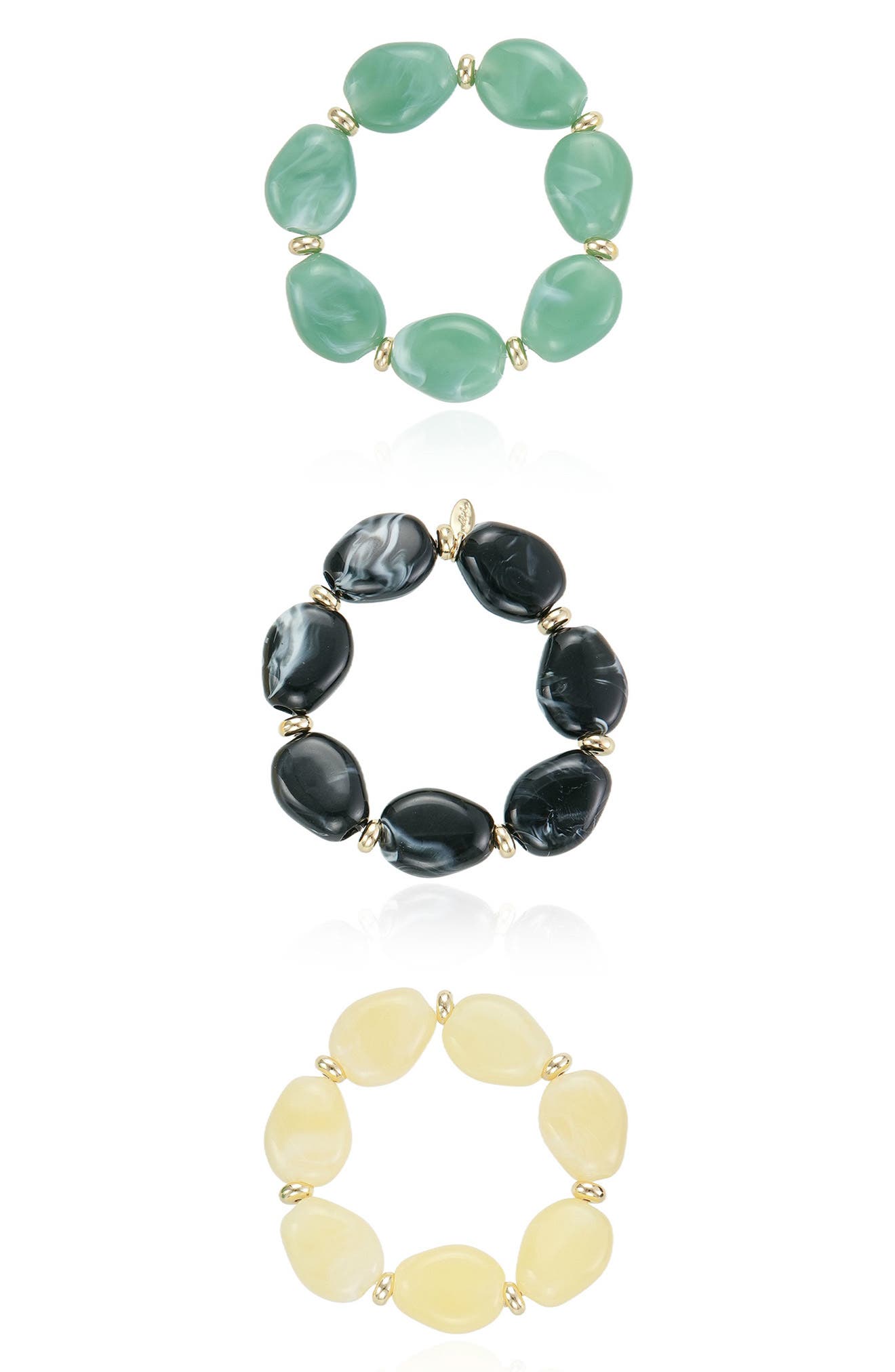 Set of 3 Resin Stretch Bracelets