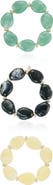 Ettika Set of 3 Resin Stretch Bracelets