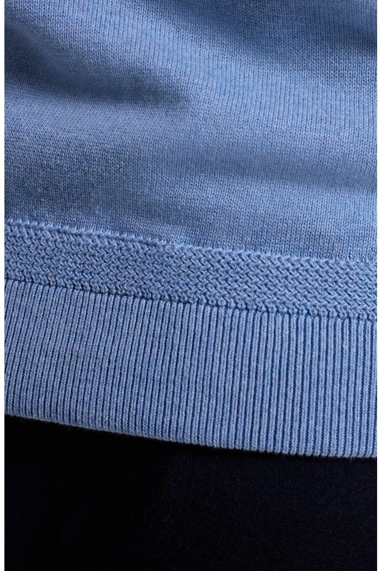 Quilted Cotton Zip Sweater Vest, Alternate, color, AIR BLUE