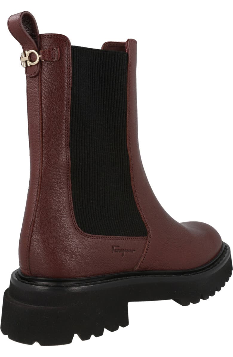 FERRAGAMO Leather Chelsea Boot, Alternate, color, Purple
