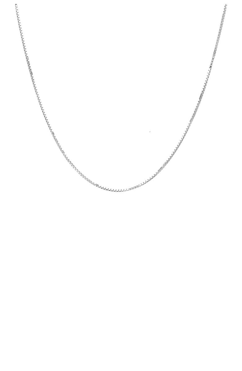 BEST SILVER Sterling Silver Box Chain 22" Necklace, Main, color, 