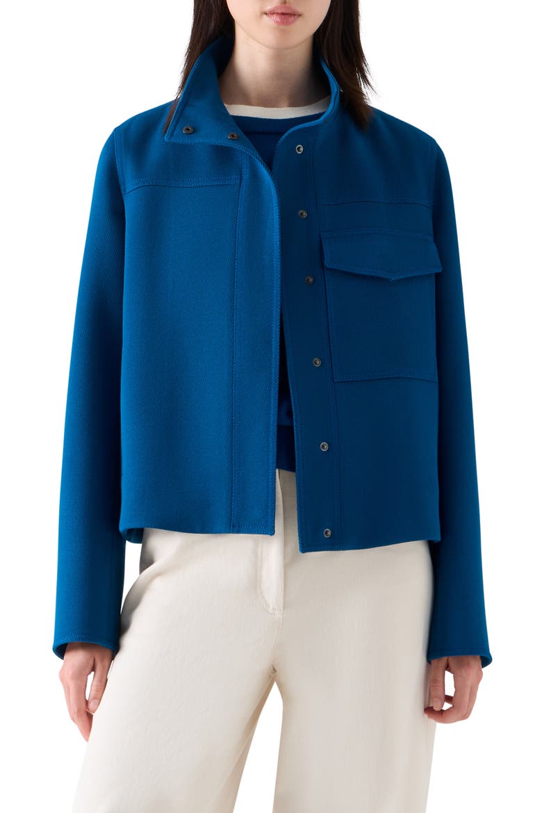 Wool Tricotine Utility Jacket, Main, color, URANUS