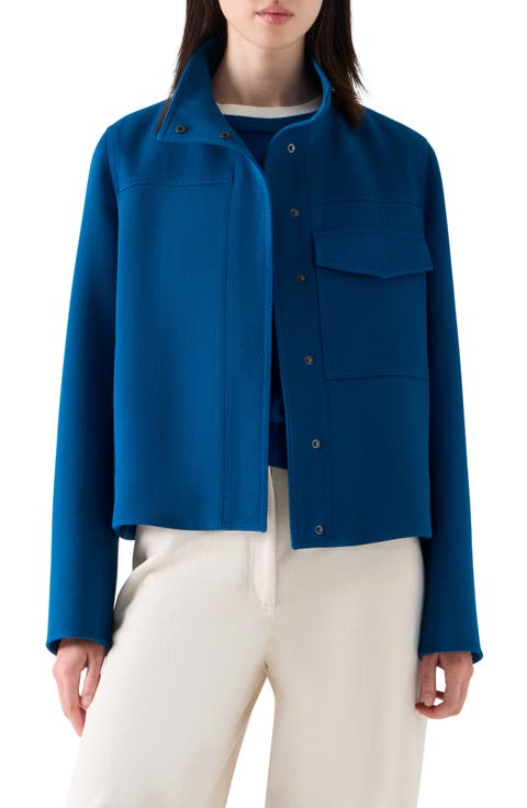 Wool Tricotine Utility Jacket