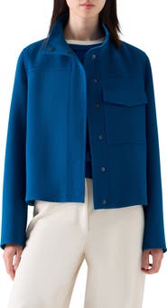 Akris punto Wool Tricotine Utility Jacket