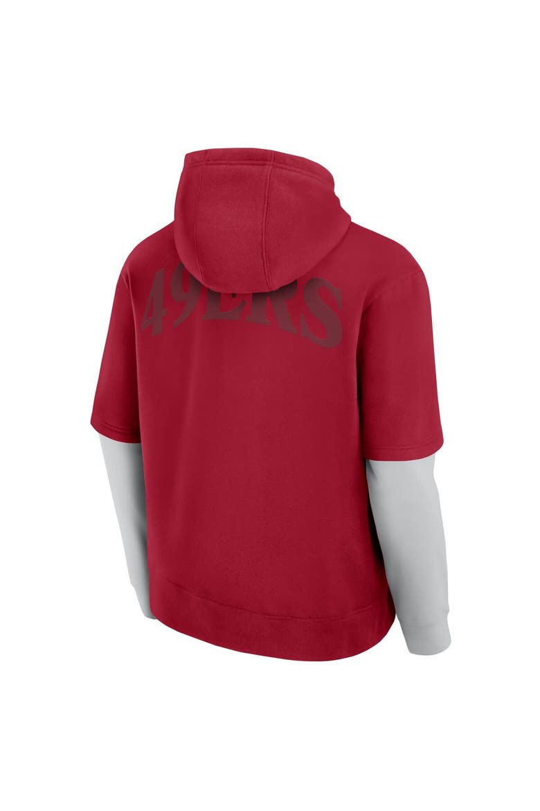 Unisex Fanatics  Scarlet San Francisco 49ers Sleek Elements Pullover Hoodie, Alternate, color, Scarlet