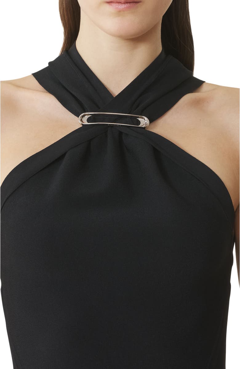 Lanvin Long Viscose Dress, Alternate, color, Black