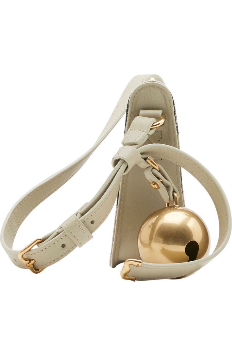 Burberry Mini Shield Check Jacquard Sling Bag, Alternate, color,