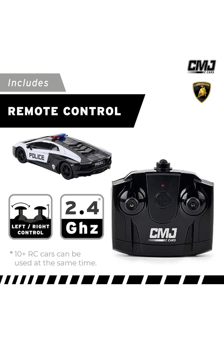 CMJ RC Cars Lamborghini Aventador LP7004 Police Remote Controlled Car, Alternate, color, Multicolored