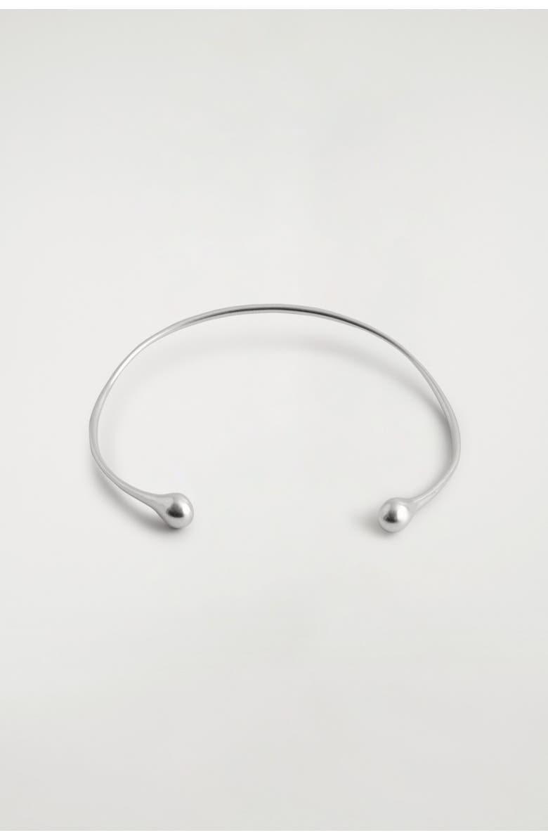 COS Teardrop Cuff Necklace, Alternate, color, Silver