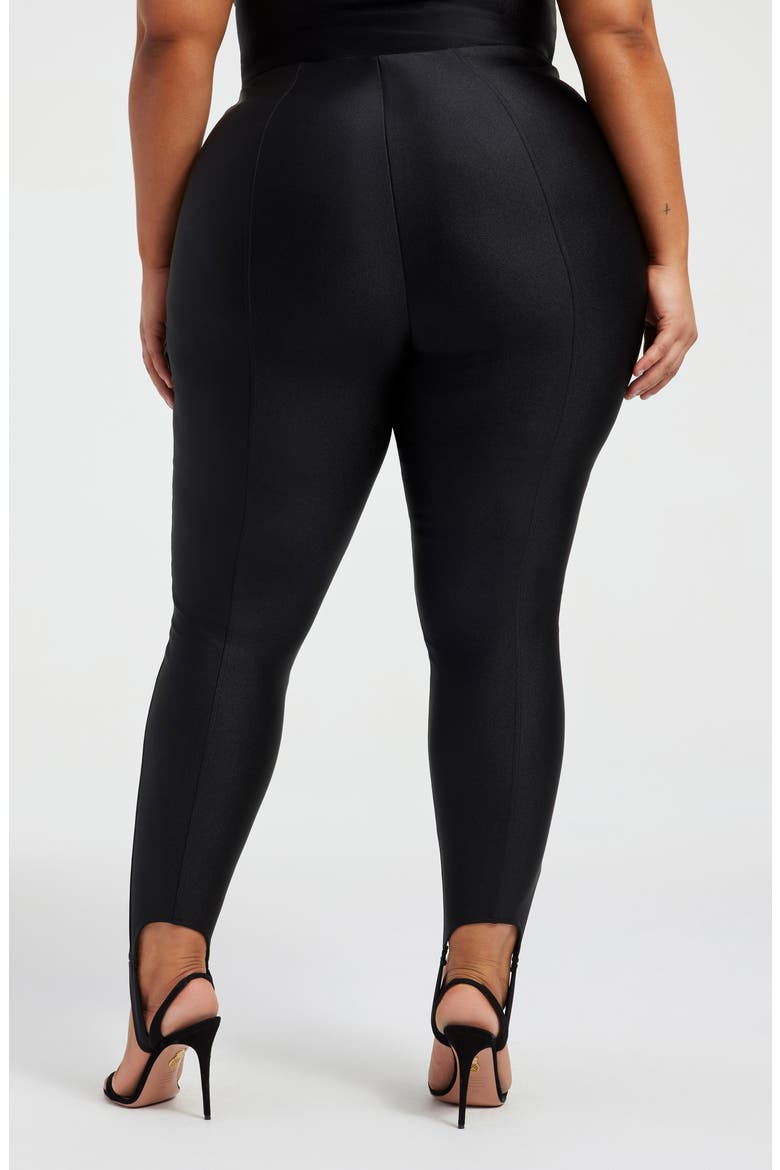 Shine Compression Stirrup Pants, Alternate, color, BLACK001