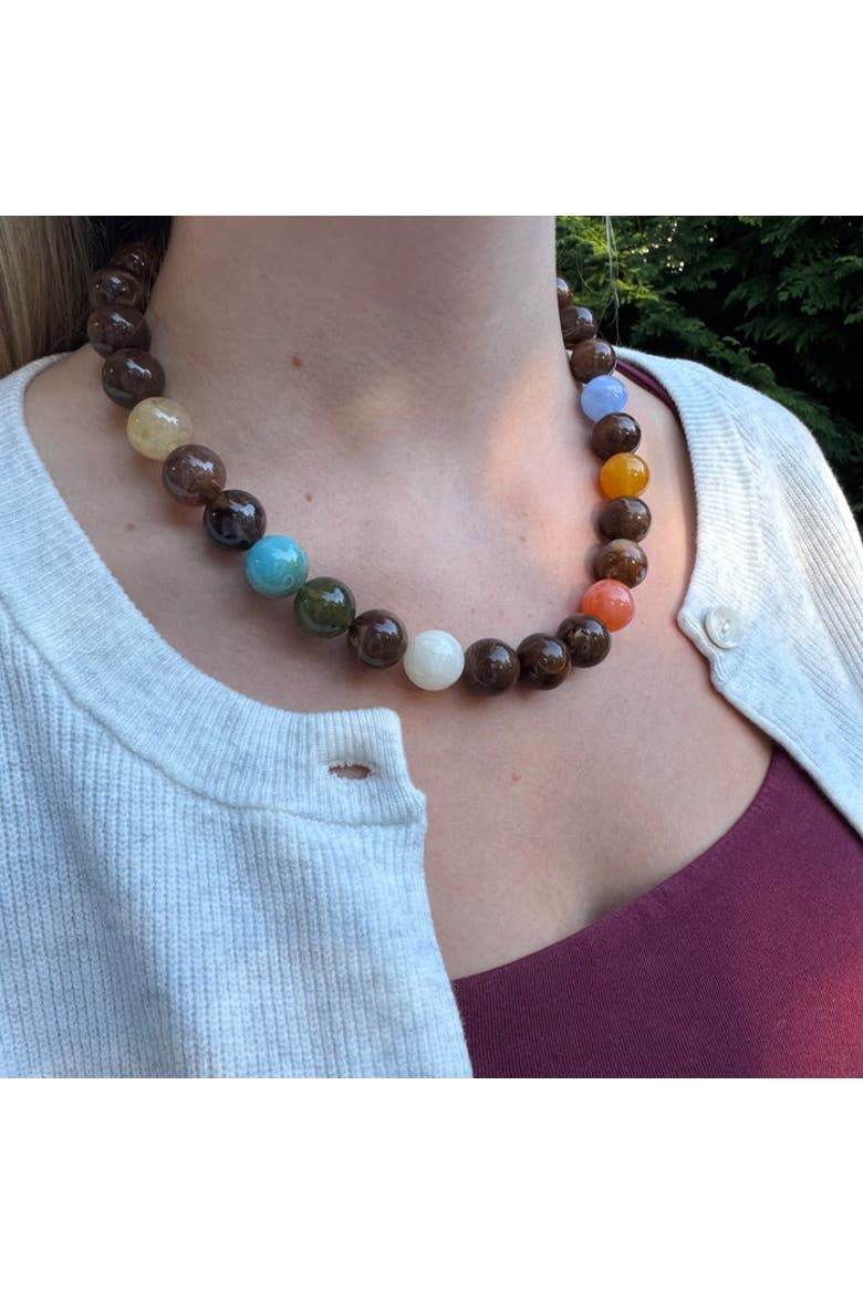 Sweater Weather Necklace, Alternate, color, Brown