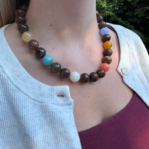 Erin Mcdermott Jewelry Sweater Weather Necklace In Brown