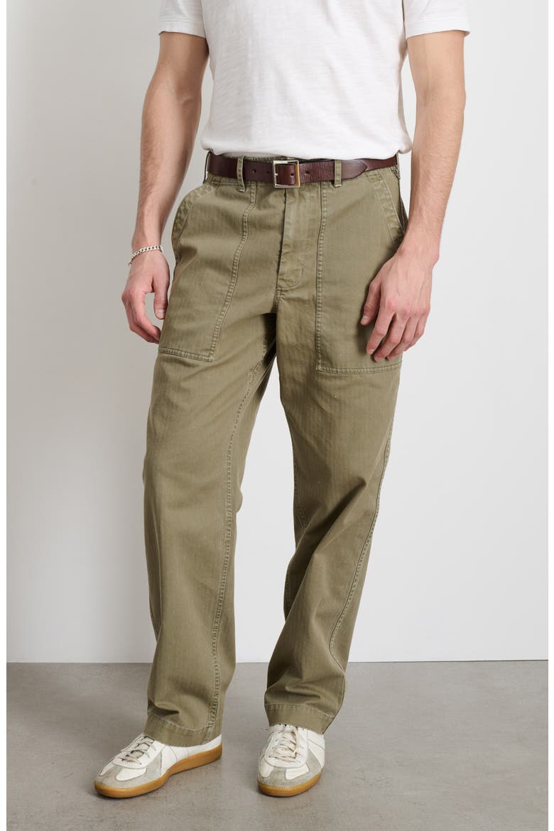 Cotton Herringbone Field Pants, Alternate, color, VINTAGE OLIVE