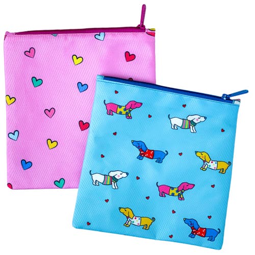 Yumbox Reusable Sandwich Bags Insulated, Washable, Eco-friendly Fabric Pouches For Snacks, Wraps & L