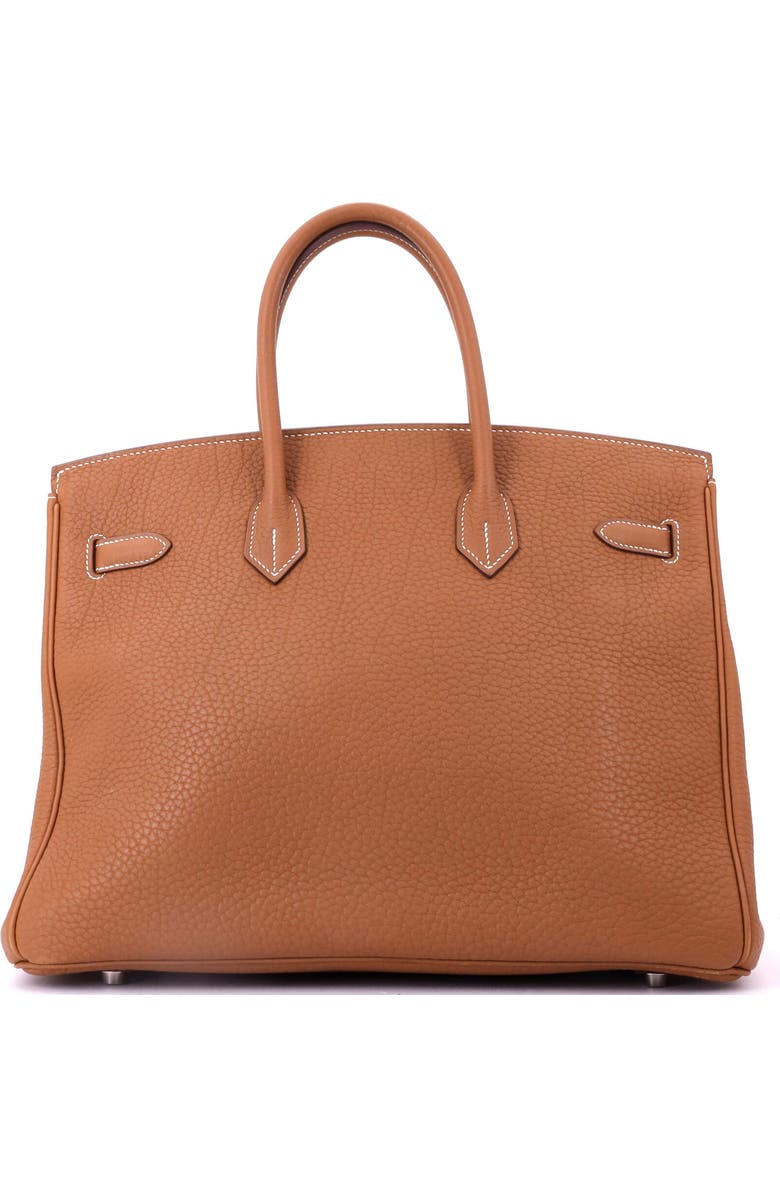 Pre-Owned Hermes Birkin Handbag Brown Fjord with Palladium Hardware 35, Alternate, color,