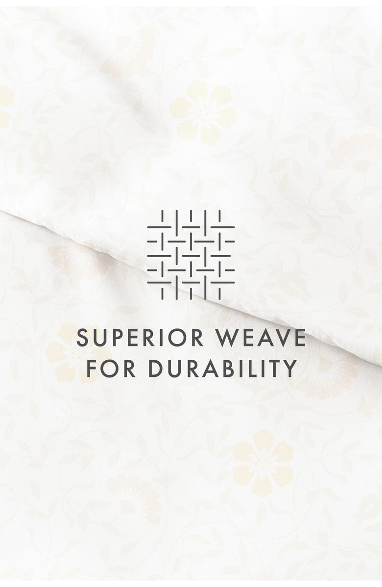 HOMESPUN Premium Ultra Soft 3-Piece Spring Vines Print Duvet Cover Set, Alternate, color, 