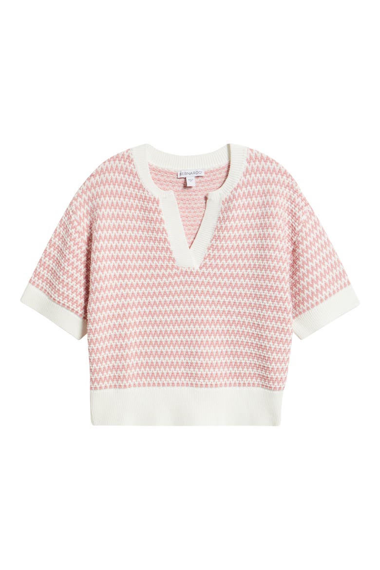 Jacquard Popover Sweater, Alternate, color, BLUSH