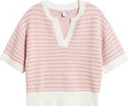 Bernardo Jacquard Popover Sweater