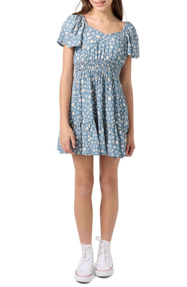 O'Neill Kids' Langley Primrose Floral Dress, Alternate, color, Provincial Blue
