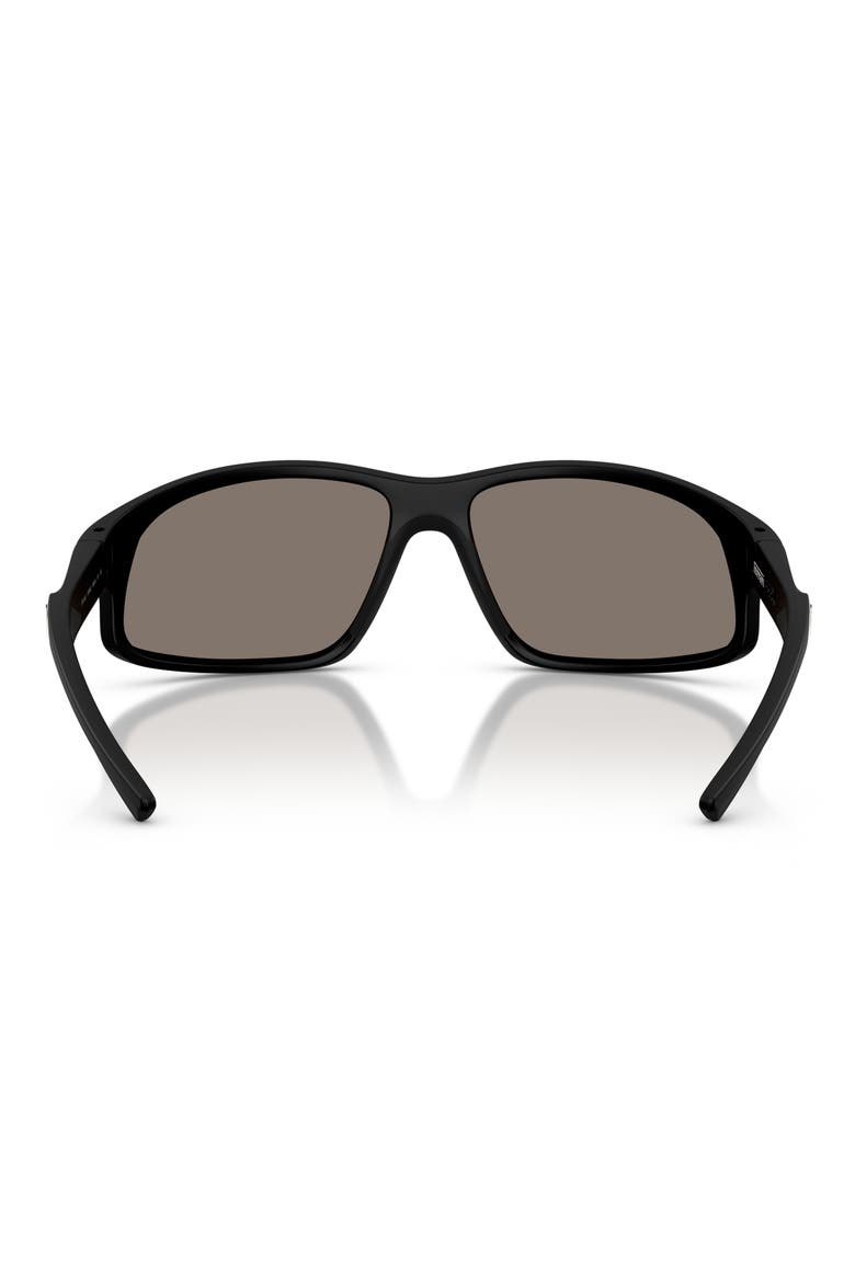 64mm Oversize Irregular Sunglasses, Alternate, color, MATTE BLACK