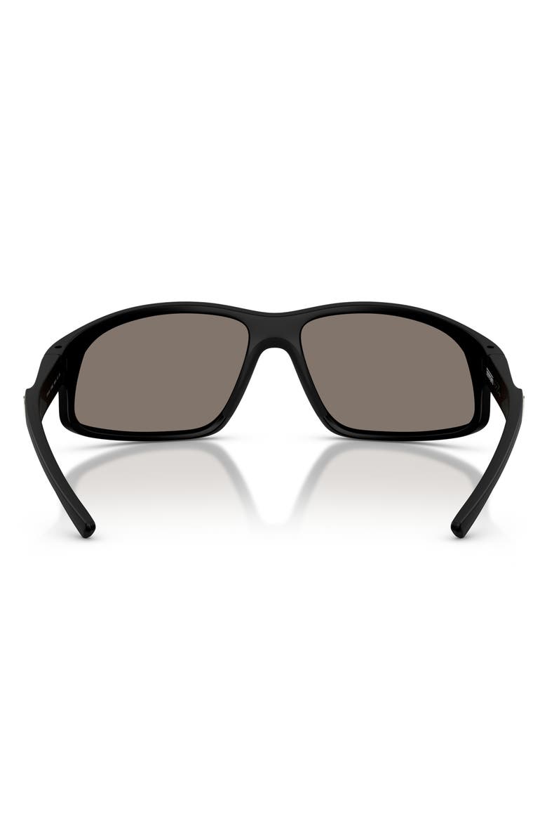 Scuderia Ferrari 64mm Oversize Irregular Sunglasses, Alternate, color, Matte Black