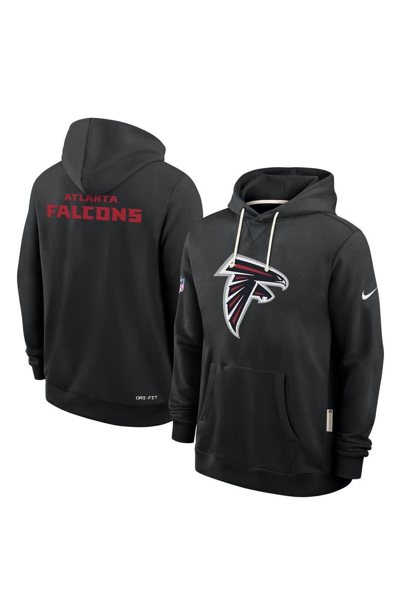 Nike Men's Nike Black Atlanta Falcons Sideline Standard Issue Initial Home Dri-FIT Hoodie, Alternate, color, Black