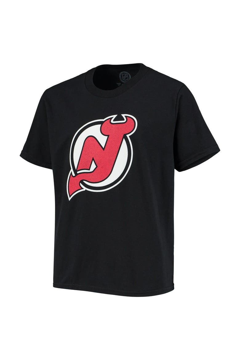 Youth Fanatics Branded Nico Hischier Black New Jersey Devils Name & Number T-Shirt, Alternate, color, Black