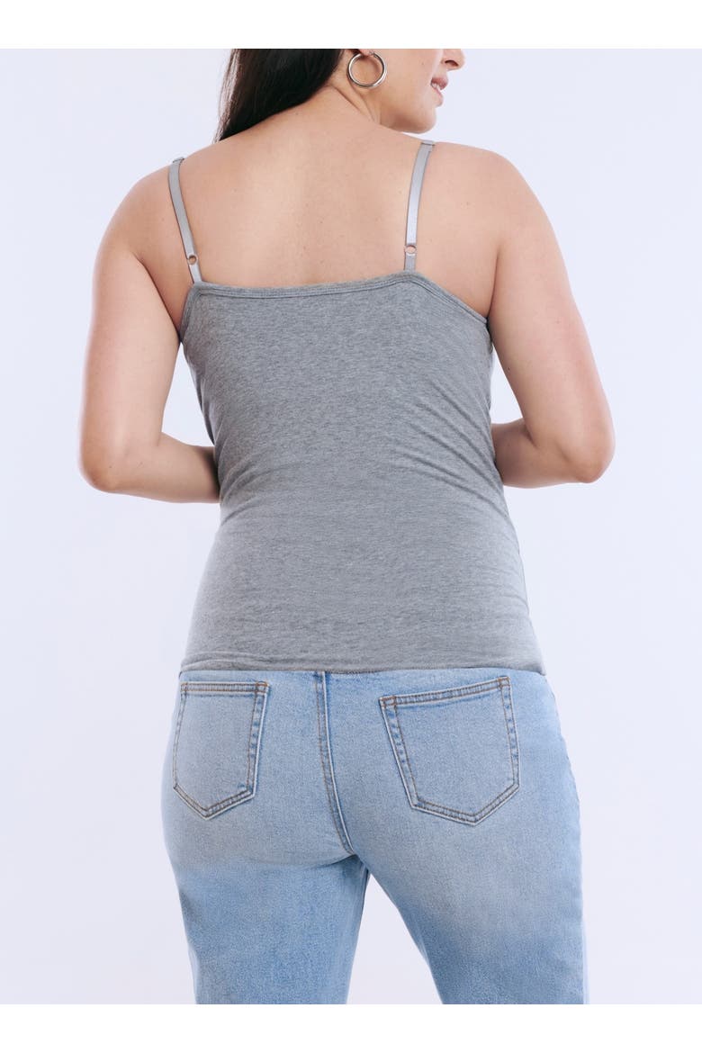 Plus Clip Down Nursing Tank Top, Alternate, color, Heather Grey