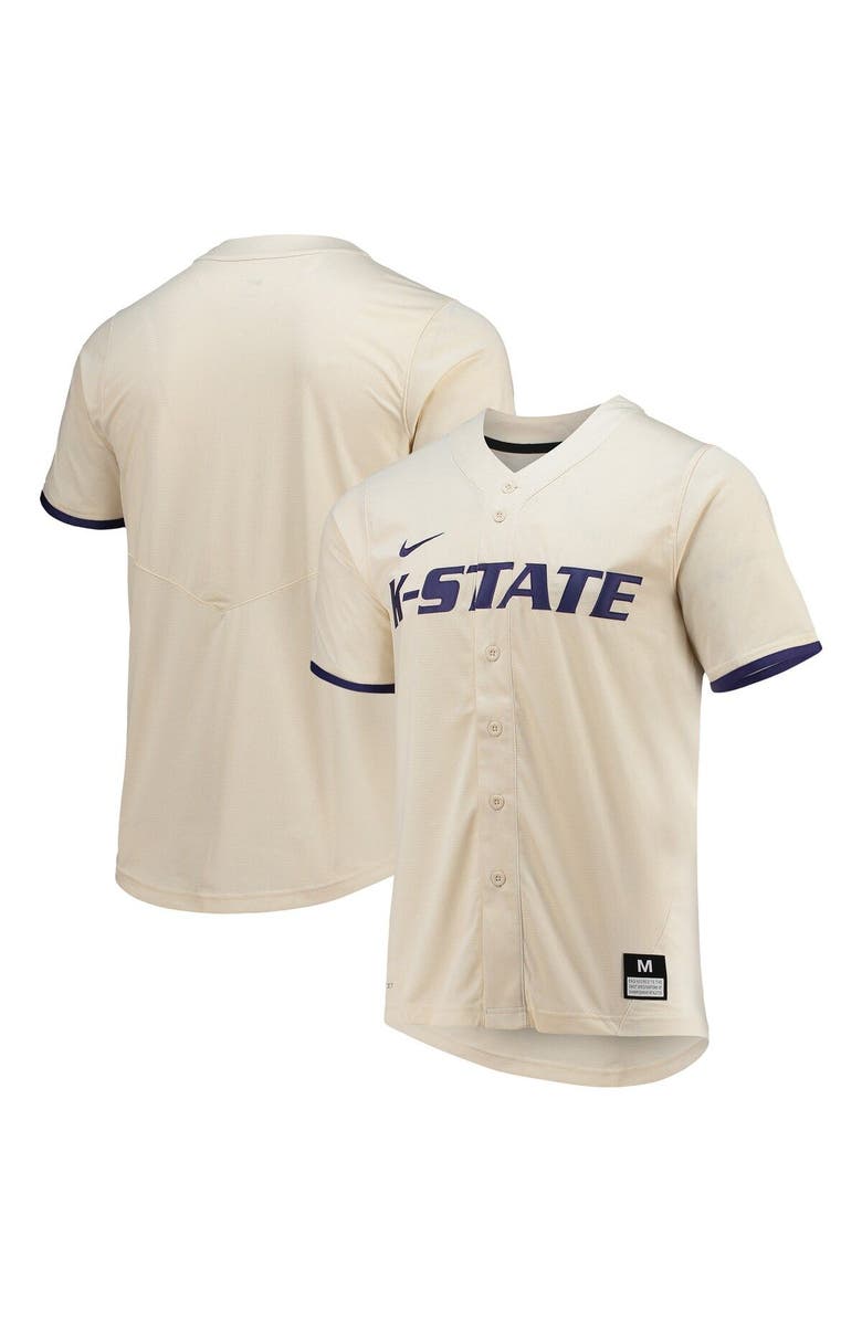 Nike Men's Nike Natural Kansas State Wildcats Replica Baseball Jersey, Main, color, Natural