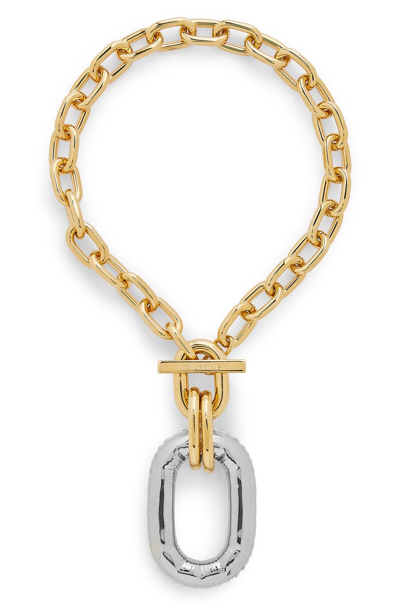 Rabanne 2-Tone XL Link Necklace, Main, color, M715 Gold/ Silver