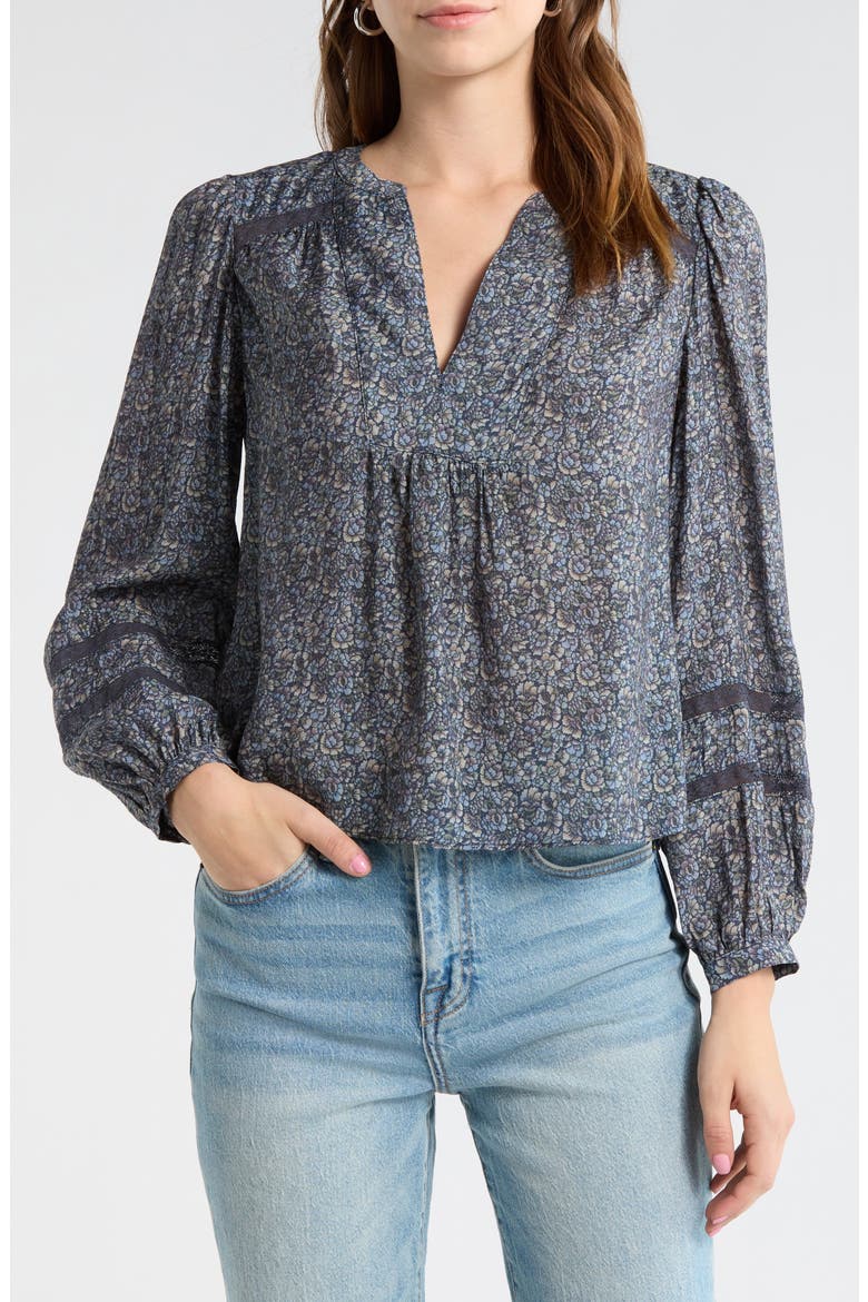 Calgary Print Top, Main, color, NAVY MULTI