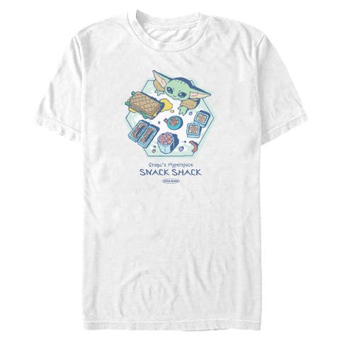 Men's Star Wars The Mandalorian and Grogu The Child Hyperspace Snack Shack  Graphic T-Shirt