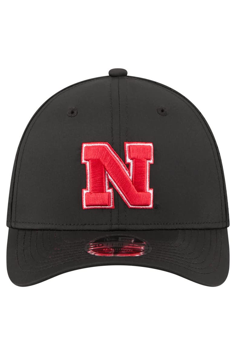 Men's New Era  Black Nebraska Huskers 39THIRTY M-Crown Flex Fit Hat, Alternate, color, Black
