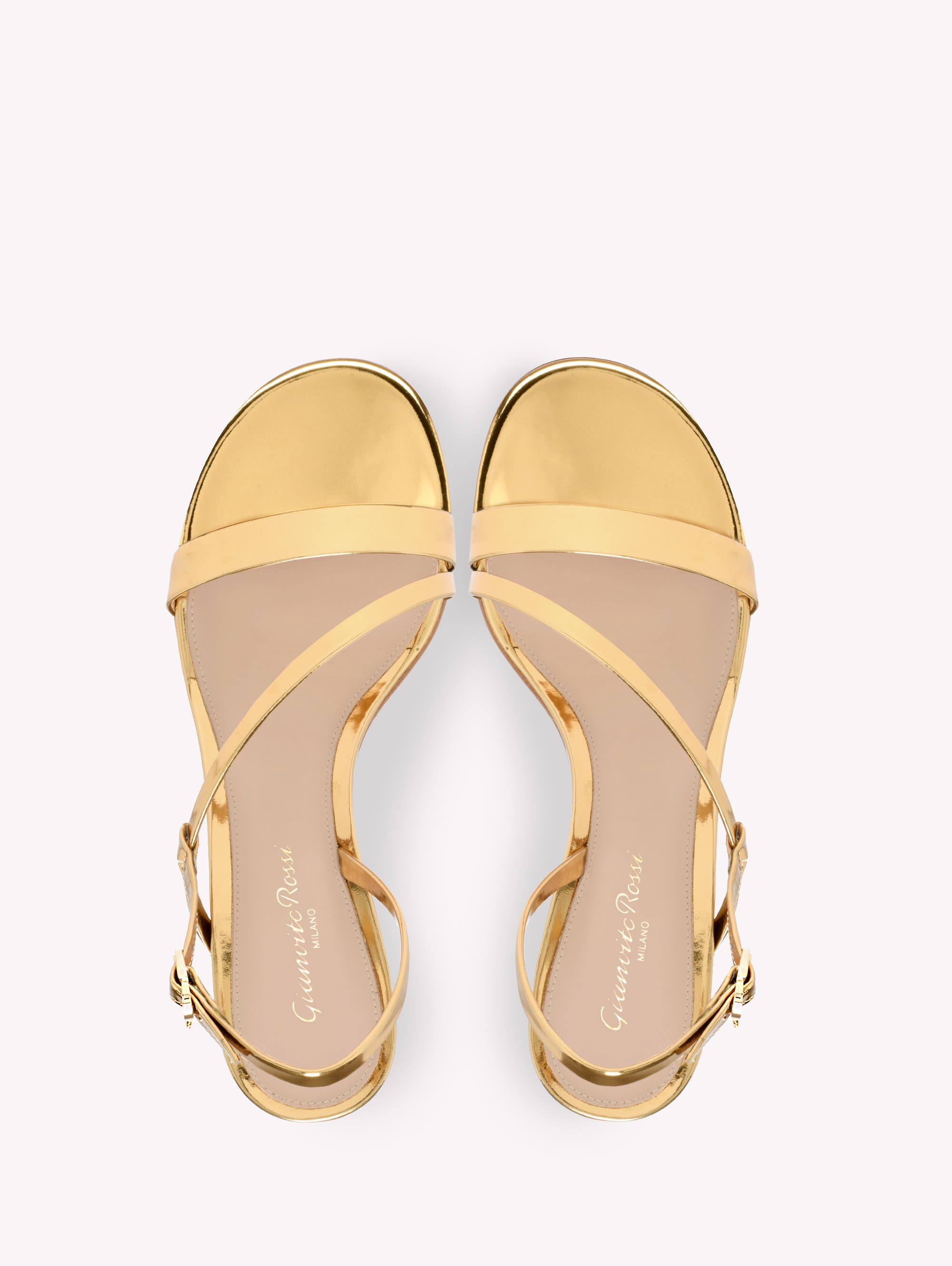 Gianvito Rossi Betsey Sandal, Alternate, color, Metallic Gold Calf