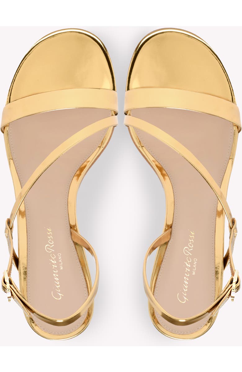 Gianvito Rossi Betsey Sandal, Alternate, color, Metallic Gold Calf
