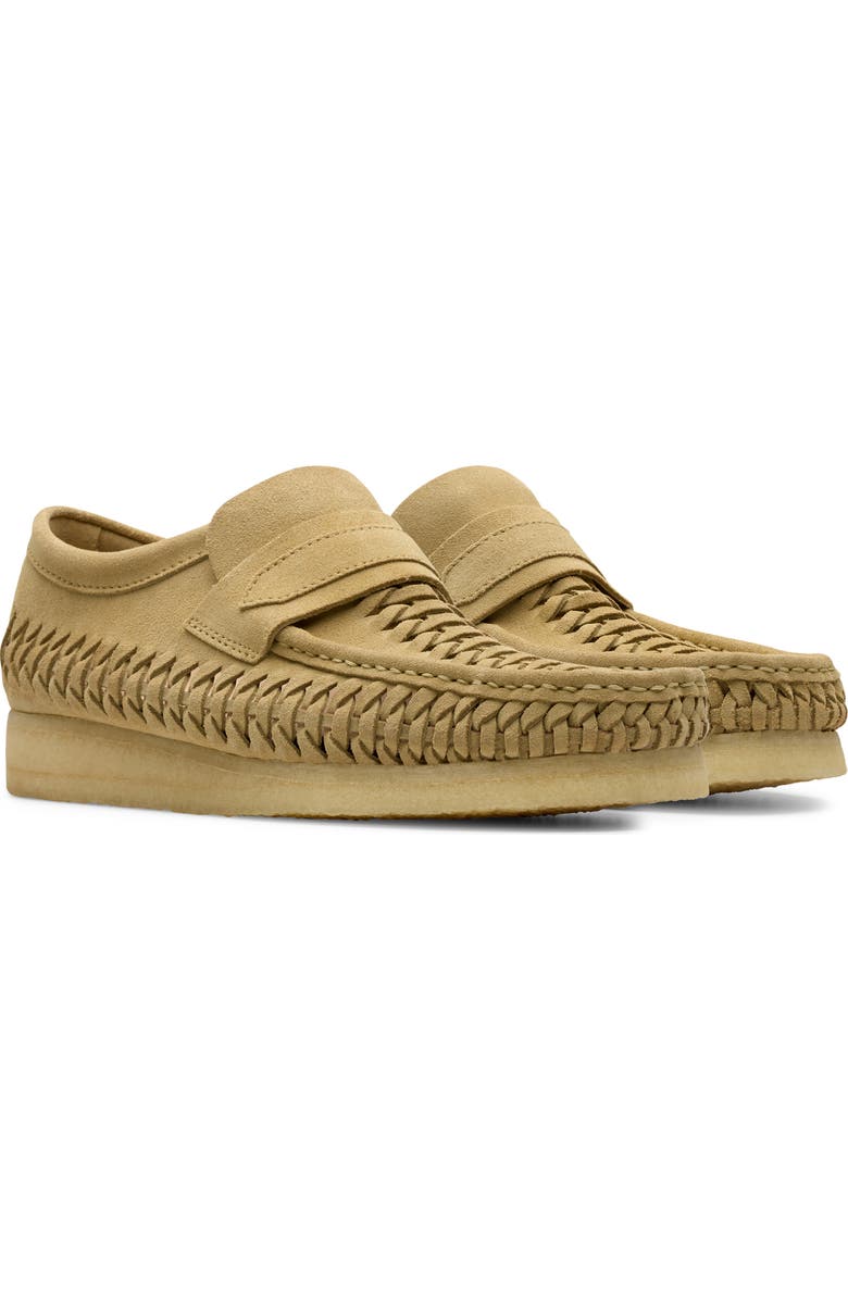 Clarks<sup>®</sup> Wallabee Woven Suede Loafer, Main, color,