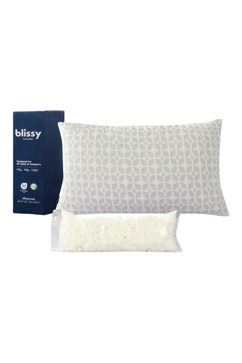 Signature Adjustable Memory Foam Pillow & Fill Pouch Set, Alternate, color, WHITE