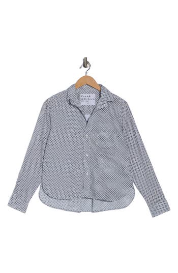Frank & Eileen Untuckable Cotton Button-up Shirt In Gray