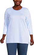 Lands' End 3/4 Sleeve Cotton Supima Tunic